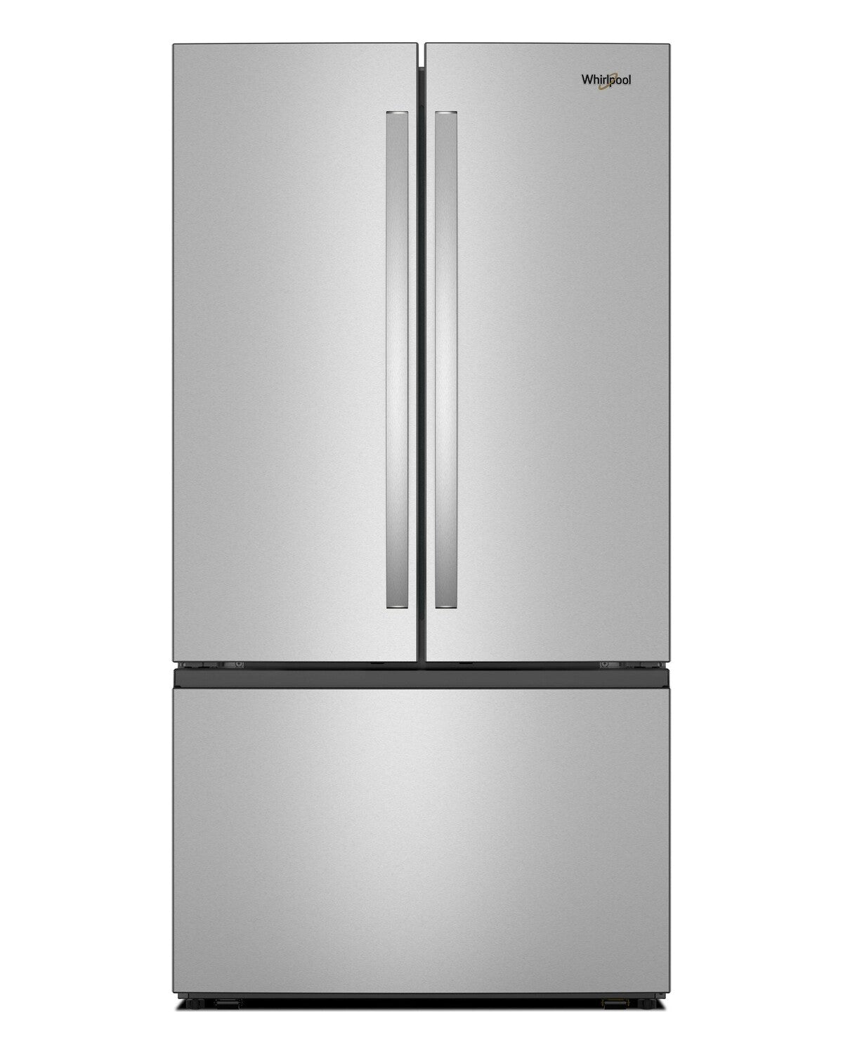 Whirlpool WRFF3136SZ Fingerprint-Resistant Stainless Finish French Door Refrigerator, front view