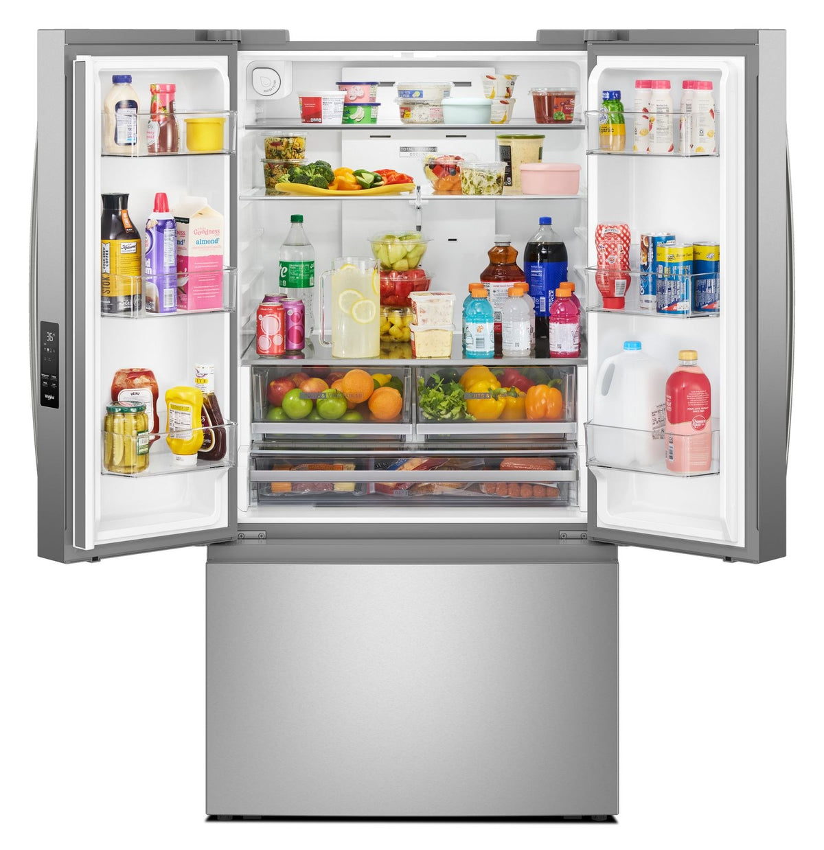 Whirlpool WRFF3136SZ Fingerprint-Resistant Stainless Finish French Door Refrigerator, manufacturer photo 2