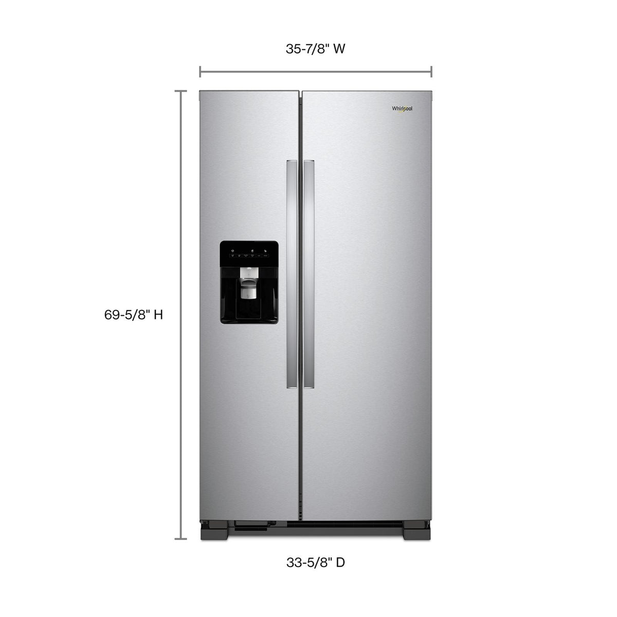 Whirlpool WRS315SDHZ Fingerprint-Resistant Stainless Finish Side-by-Side Refrigerator, manufacturer photo 4
