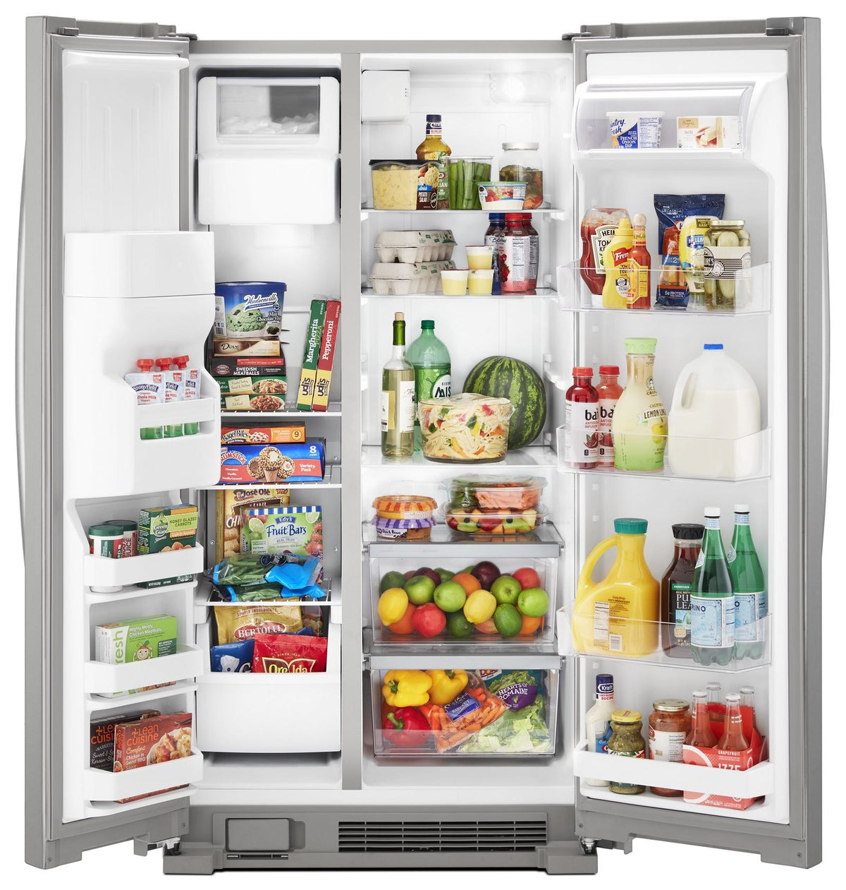 Whirlpool WRS335SDHM Fingerprint-Resistant Stainless Finish Side-by-Side Refrigerator, manufacturer photo 3