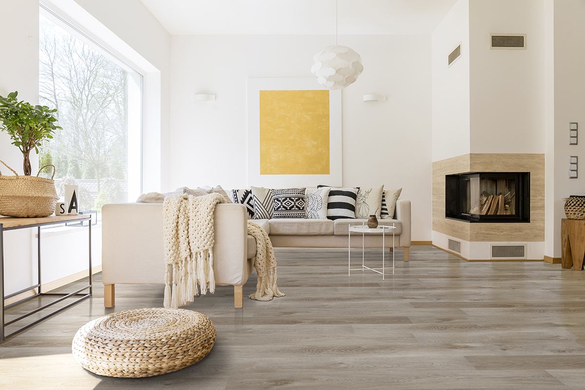 Cyrus 2.0 Whitfield Gray Luxury Vinyl Plank, room scene